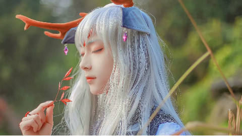 【白烟/COS正片】阴阳师小鹿男拟人——幽山有鹿,鹿鸣不复